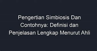 Simbiosis Netral Adalah Dan Contohnya